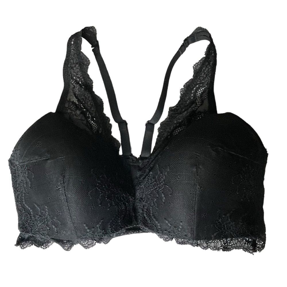 Spanx Undie-Tectable  Four Way Play  Convertible Bra Black Lace Sz Medium
